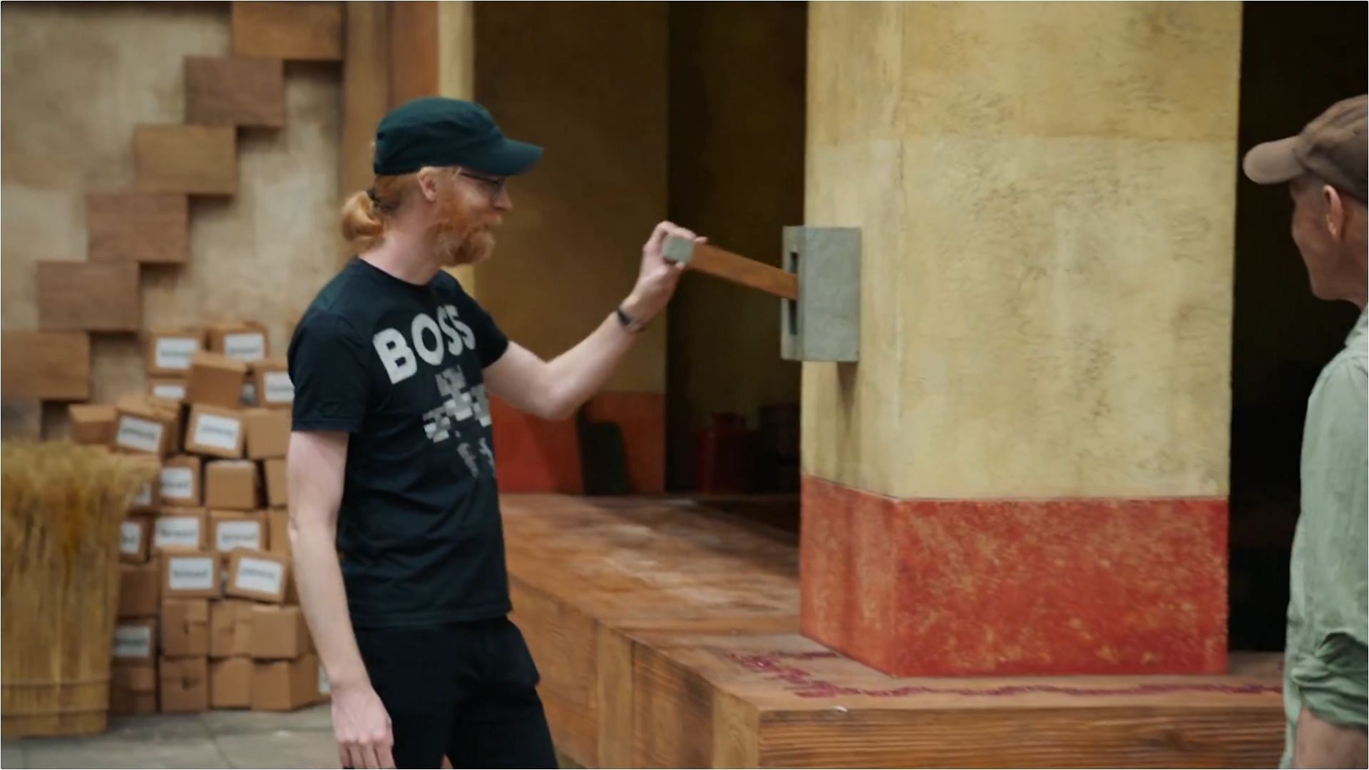 Jens Bergensten interacting with a prop lever (Image via Mojang Studios || X/@Minecraft)