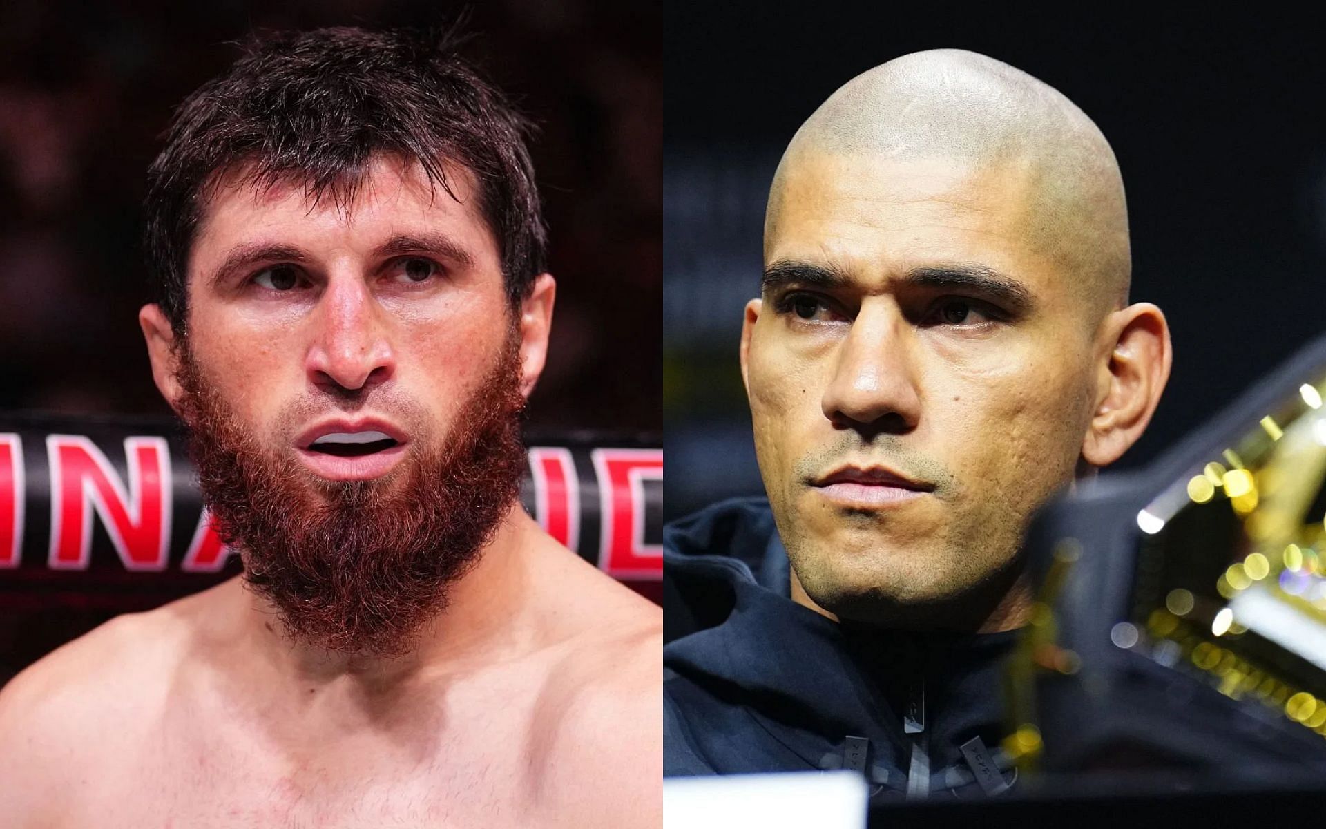 Magomed Ankalaev (left) predicted to beat Alex Pereira (right) by only man to defeat the Russian in MMA [Images courtesy: Getty Images]