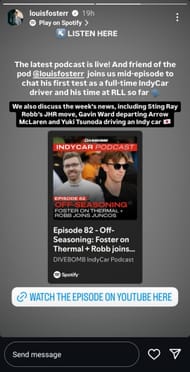 Louis Foster's Instagram stories