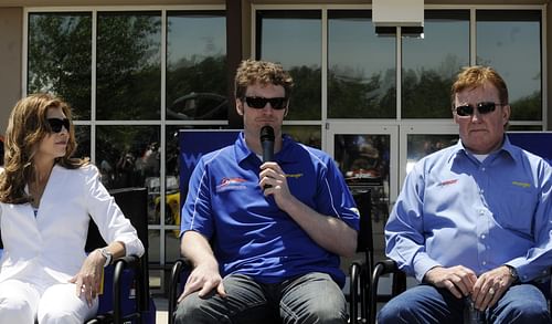 NASCAR team owners Teresa Earnhardt (left) and Dale Earnhardt Jr (center) and Richard Childress (right) - Source: Imagn Images