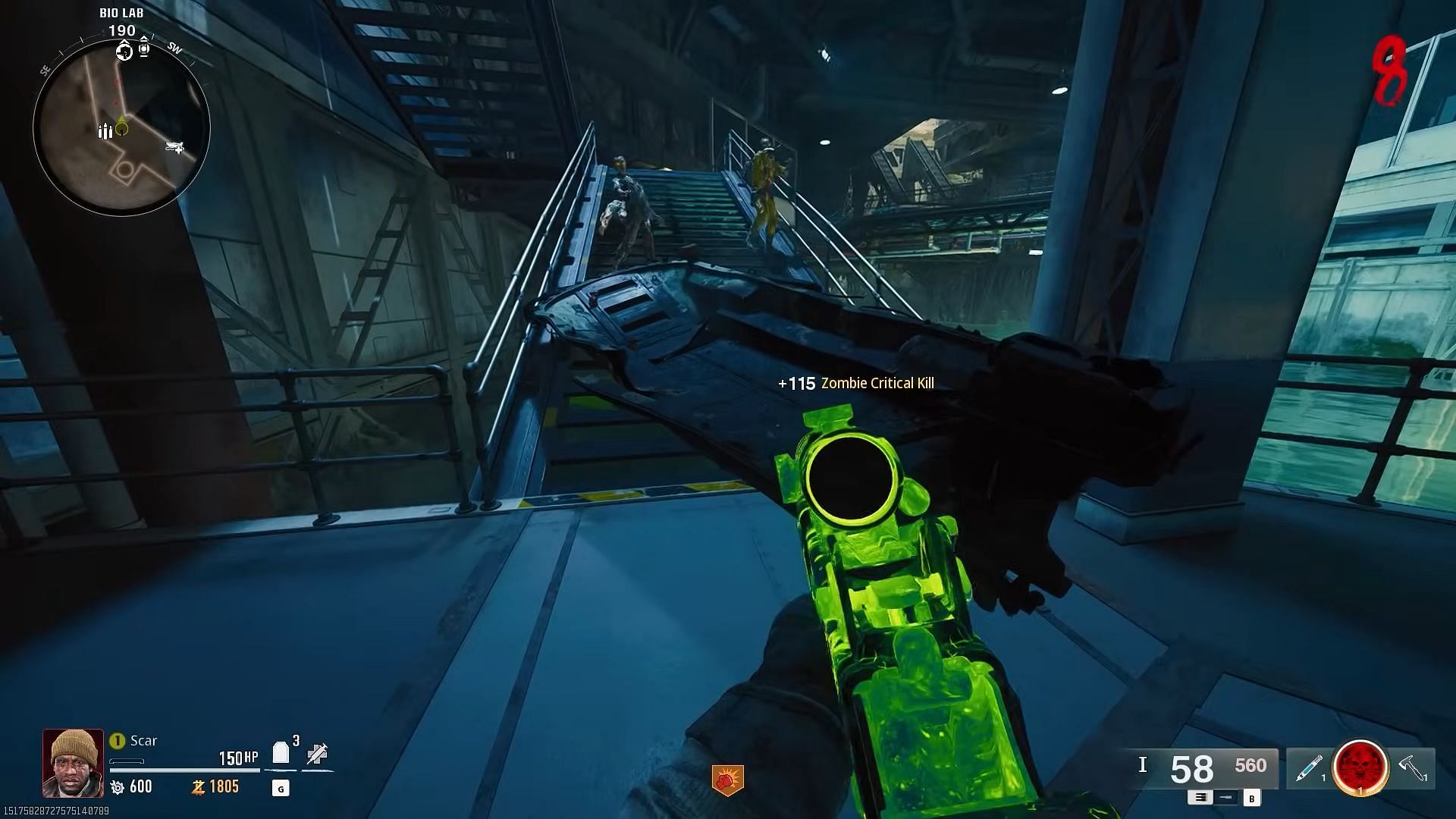 Raft can be used to block enemies on the staircase on Termius map (Image via Activision)