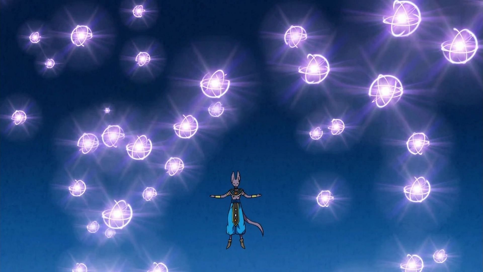 Beerus using this attack against Goku in their now-iconic battle (Image via Toei Animation)