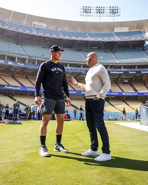 Derek Jeter with Aaron Judge (left) (credit: derekjeter/Instagram)