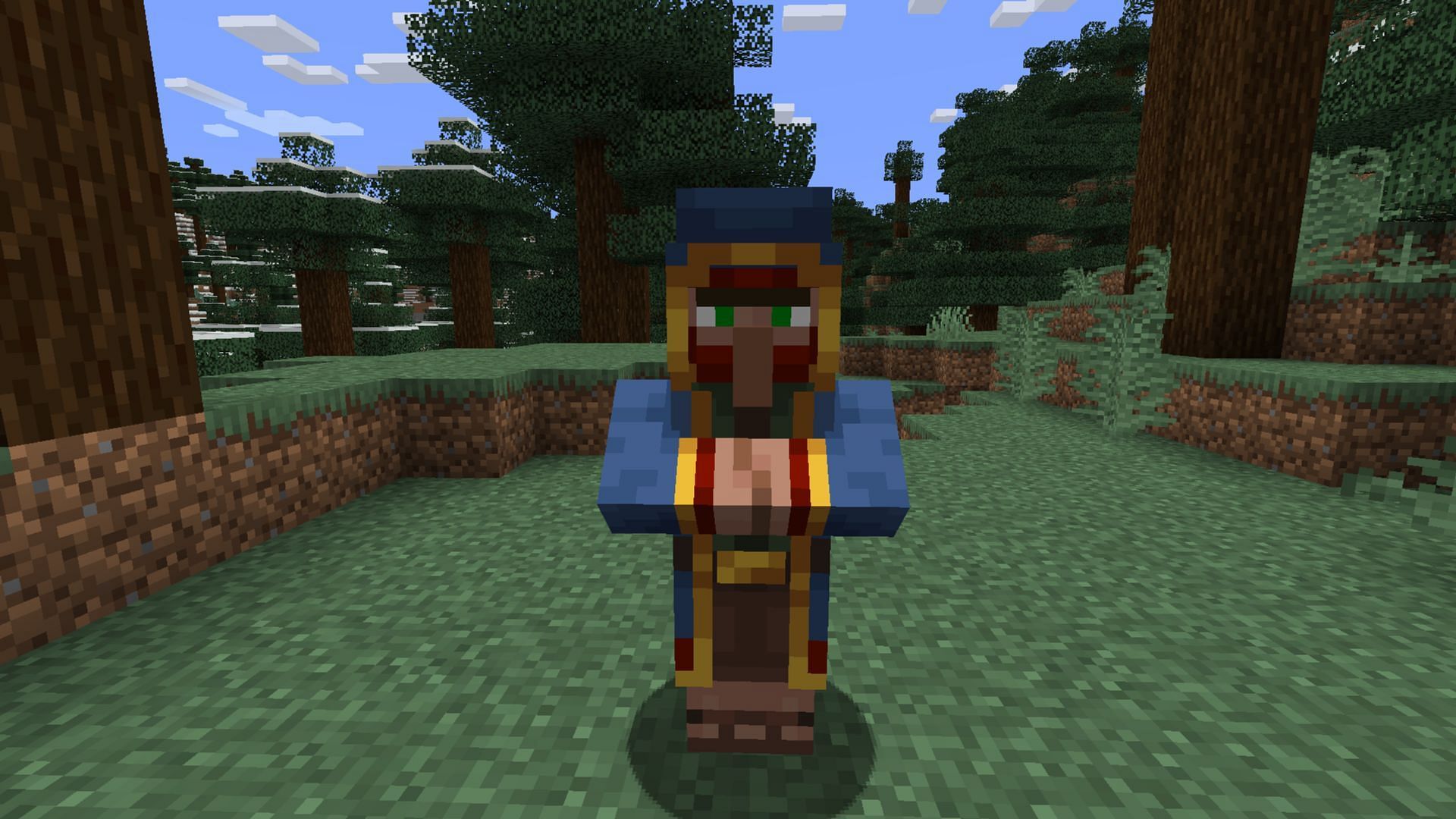 The Wandering Trader can be used to get moss and podzol (Image via Mojang Studios)