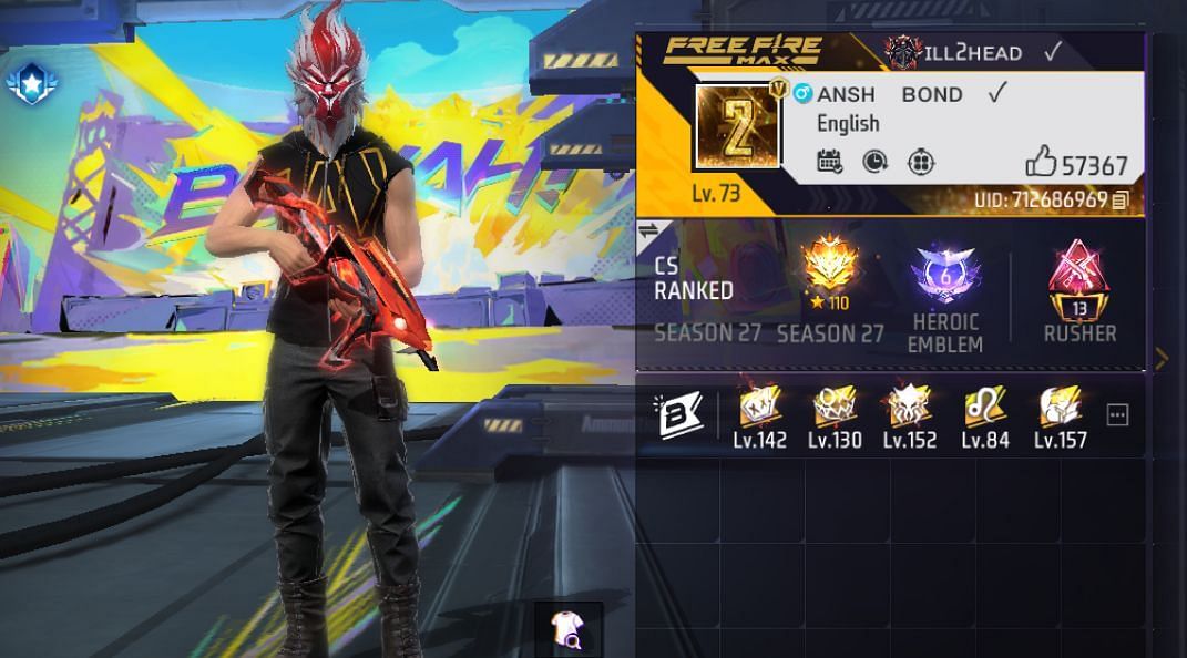 Free Fire MAX ID लेवल (Image via Garena/Screenshot)