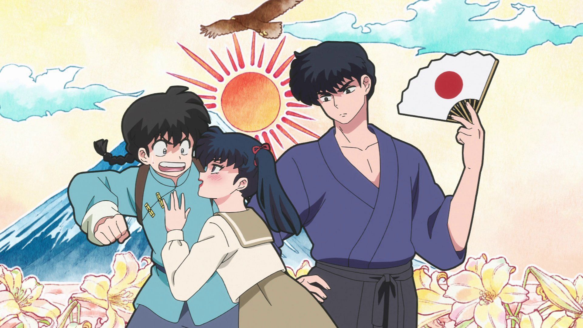 Ranma, Kodachi, and Kuno as seen in the latest episode (Image via MAPPA).