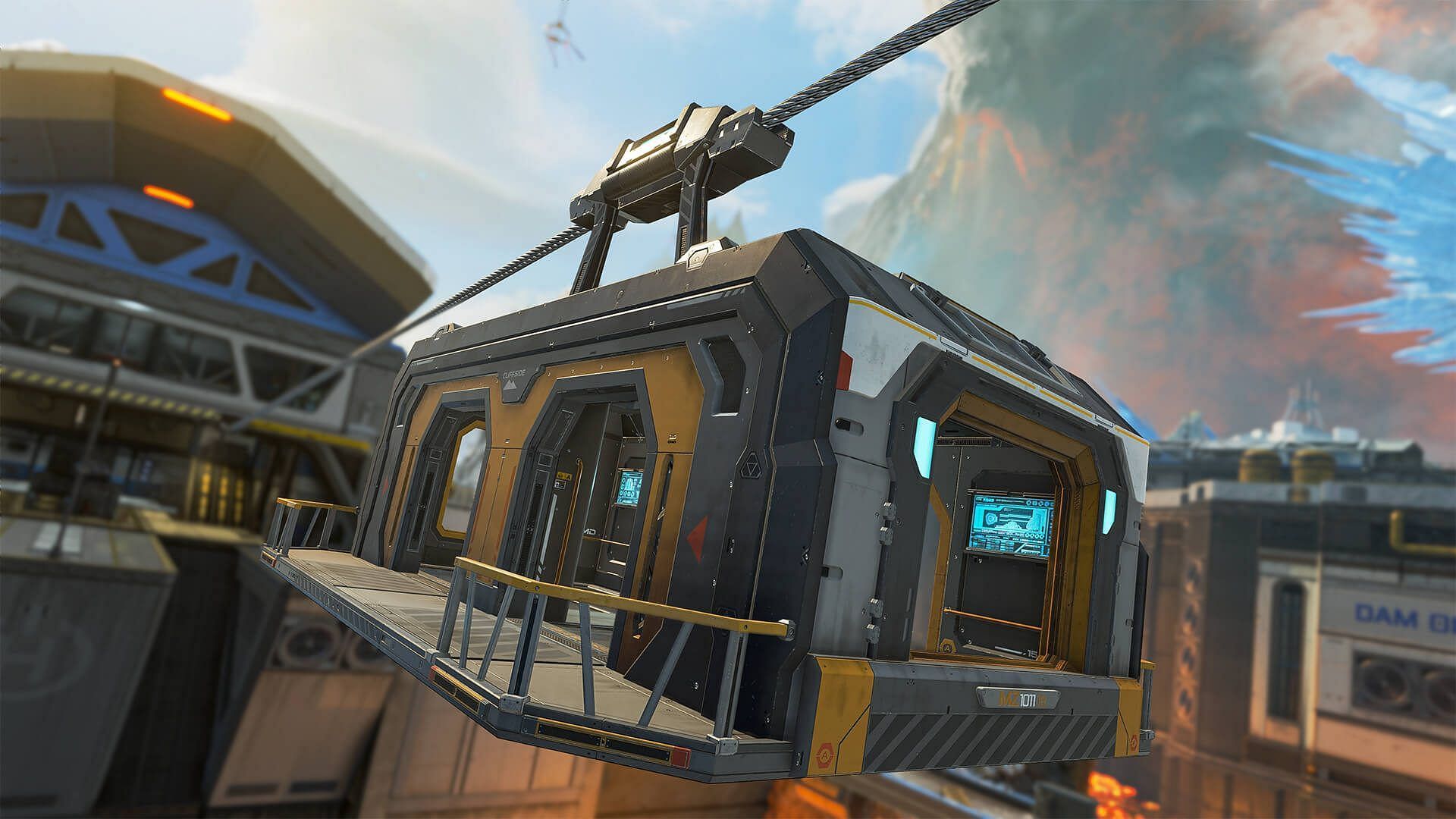 Gondolas in World&#039;s Edge in Apex Legends (Image via EA)