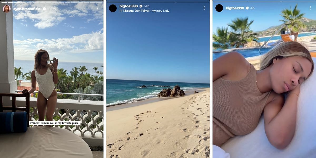 Ayan Broomfield and Frances Tiafoe on vacation