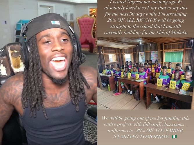 Kai Cenat garners praise as streamer pledges 20% of Mafiathon 2 revenue to build schools in Nigeria