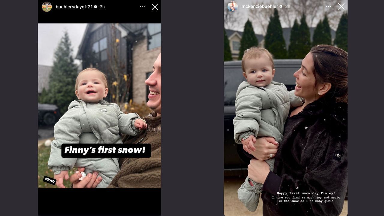 Screenshots of Walker and Mckenzie Buehler&#039;s Instagram Stories (Images from - Instagram.com/@buehlersdayoff21 IG Stories, Instagram.com/@mckenziebuehler IG Stories)