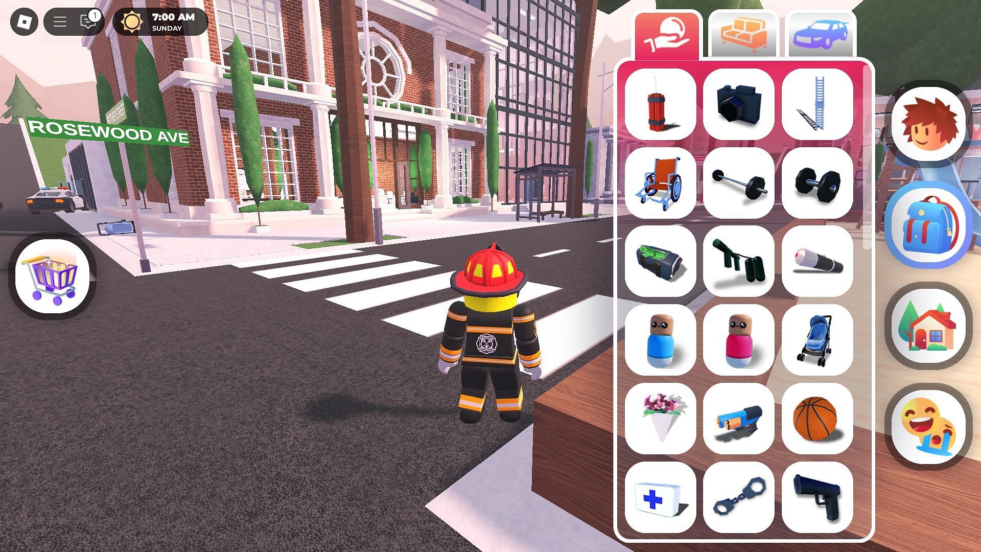 Contents of the Backpack (Image via Roblox)