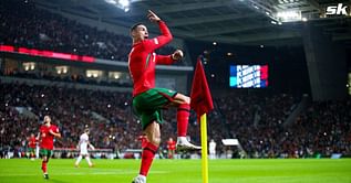 "I'm speechless" "Aging like a fine wine" - Fans react as Cristiano Ronaldo scores stunning overhead kick goal for Portugal against Poland