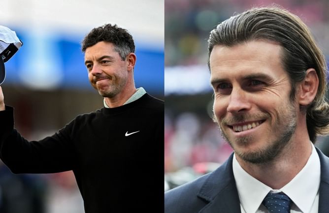 Rory McIlroy and Gareth Bale take on drone challenge as they try to "hit it out of the sky" with a golf ball