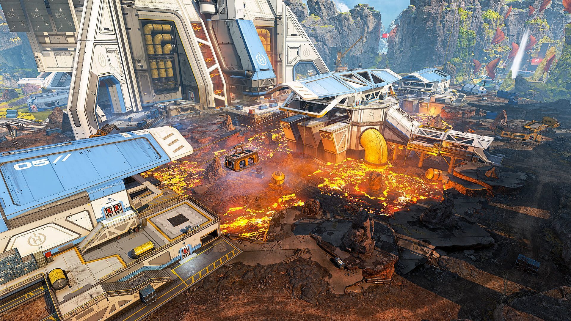 Lava Siphon in World&#039;s Edge in Apex Legends (Image via EA)