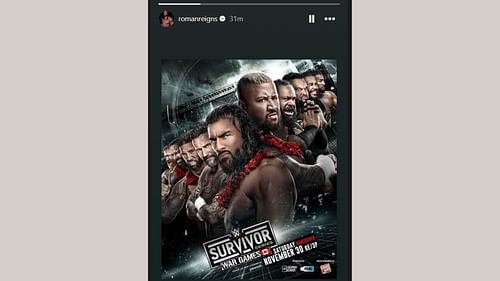 Roman Reigns shared the updated poster. [Image credits: Roman's official Instagram handle]