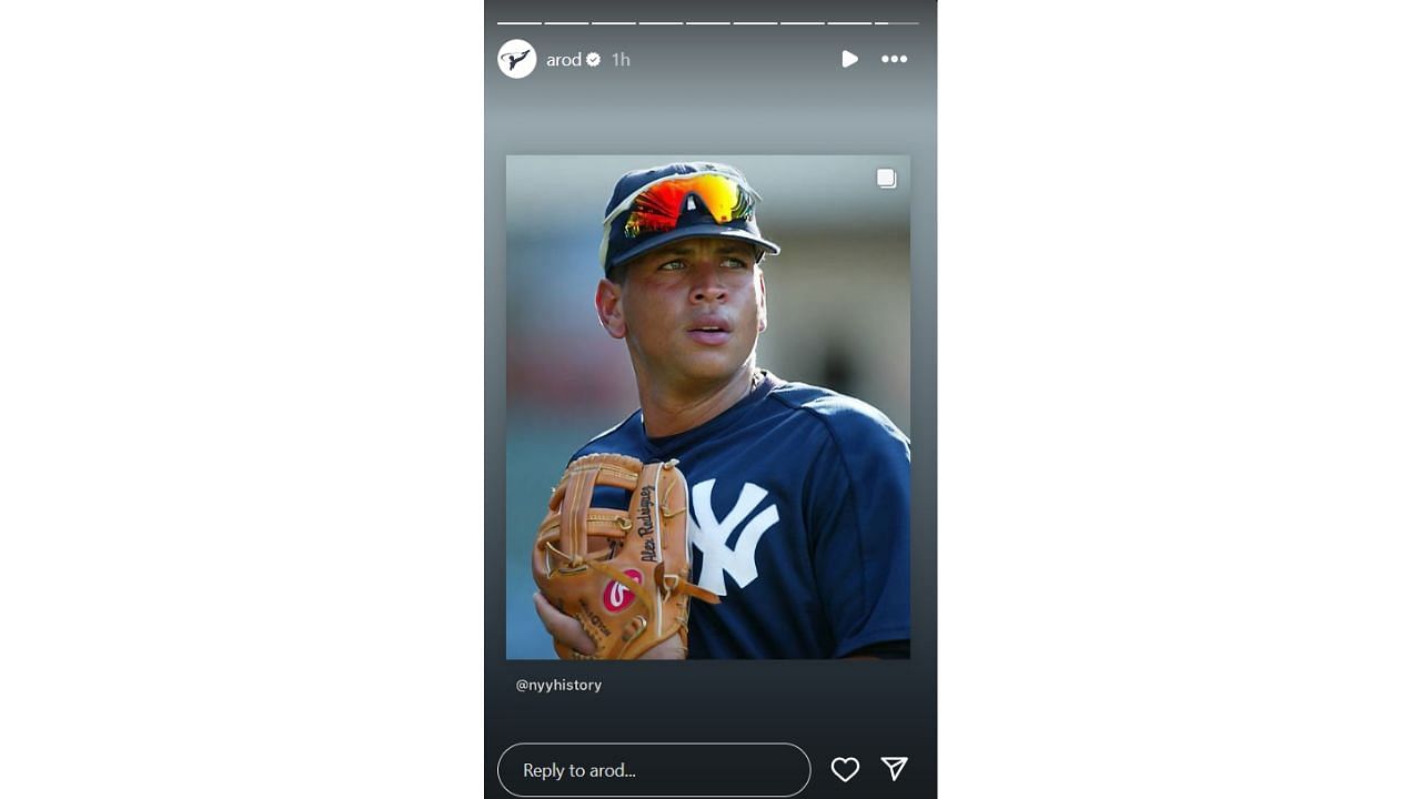 Alex Rodriguez&#039;s Instagram story