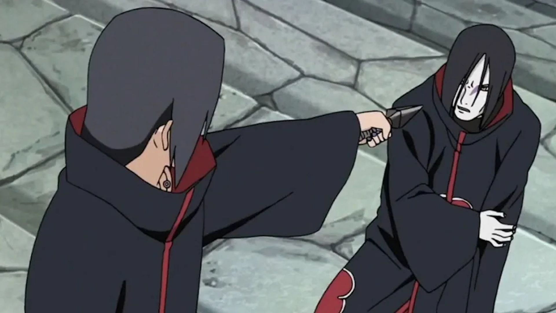 Orochimaru&#039;s failed attempt to take Itachi&#039;s body (Image via Studio Pierrot)