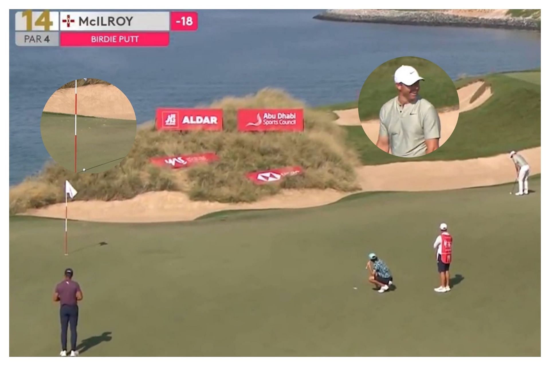 WATCH Rory McIlroy makes impressive 53ft birdie at the Abu Dhabi HSBC