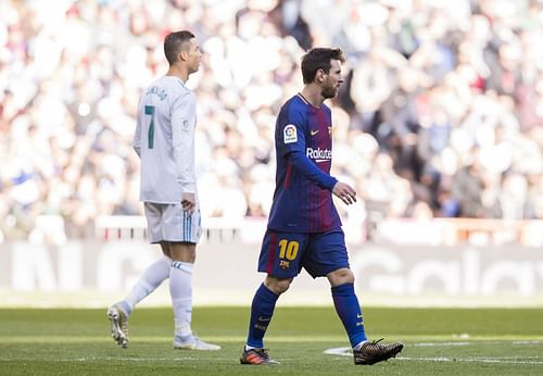 Cristiano Ronaldo (left) and Lionel Messi