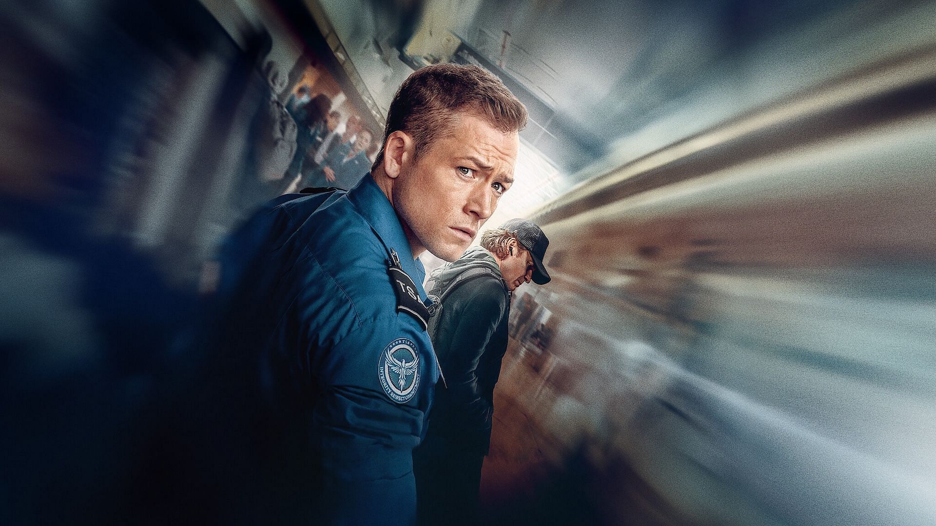 Taron Egerton stars as a TSA agent (Image via Netflix)