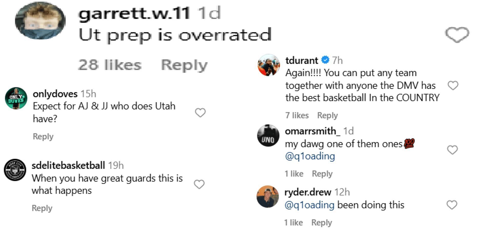 Fans react to AJ Dybantsa and Utah Prep lose to Mt. Zion (Source: Instagram/slam_hs)