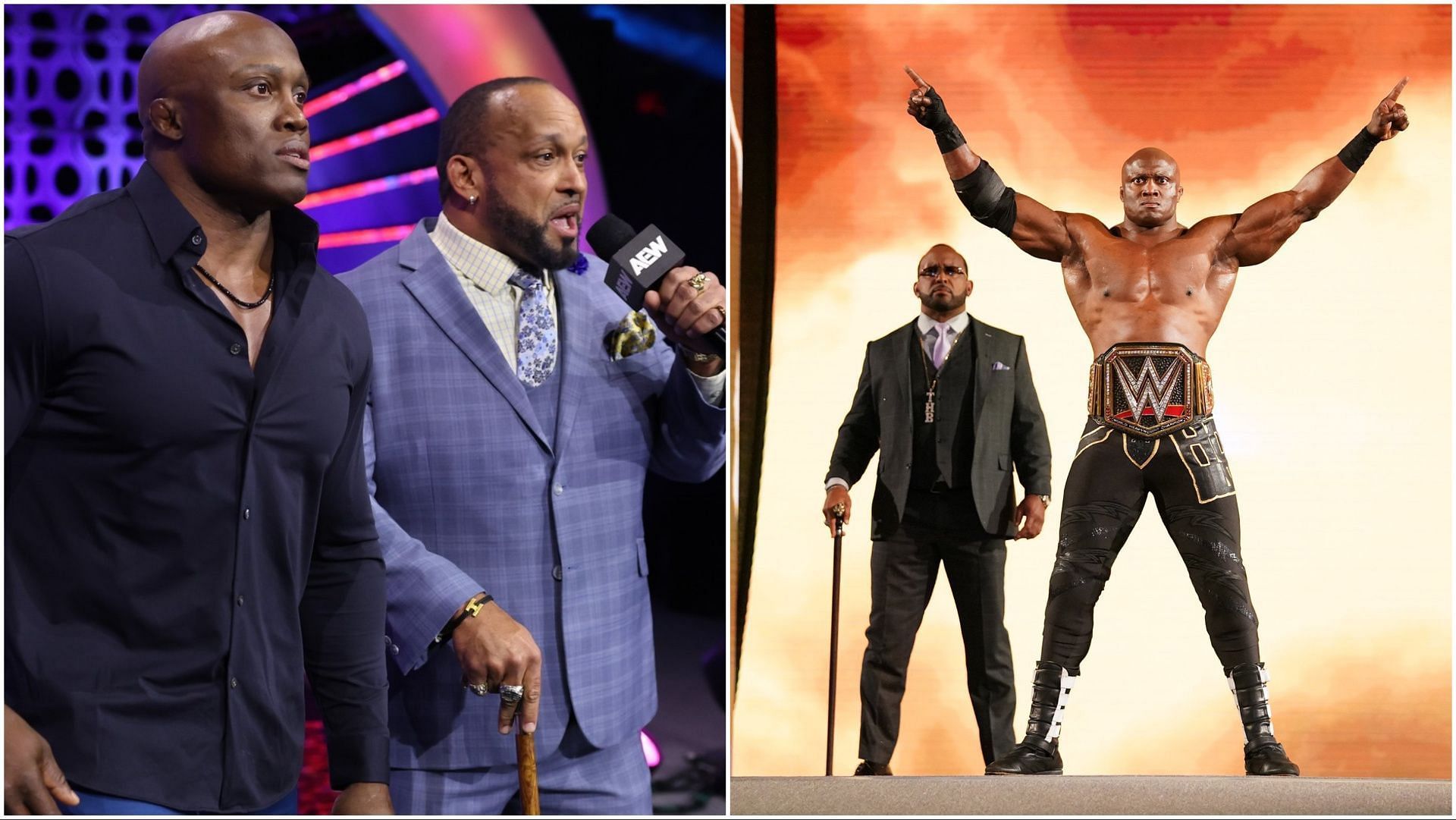 Bobby Lashley with MVP in WWE and AEW