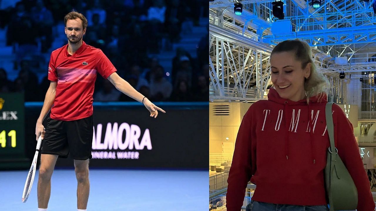 Daniil Medvedev and Yulia Turchaninova (Image via: Getty and Yulia Instagram)