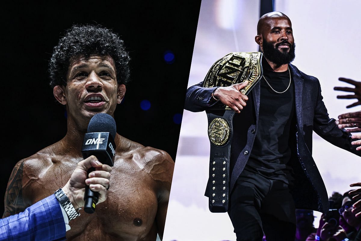 Adriano Moraes (L) and Demetrious Johnson (R) | Image by ONE Championship