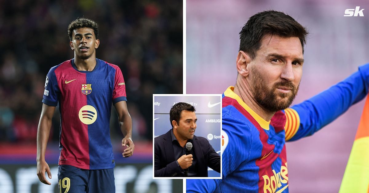 L to R: Lamine Yamal, Deco and Lionel Messi (All images sourced from Getty)