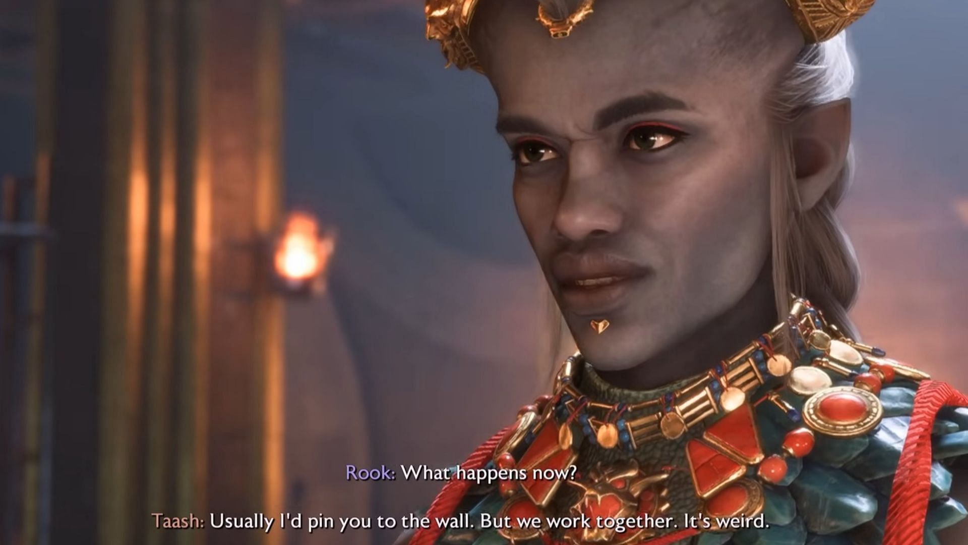 How to secure your romance with Taash (Image via BioWare)