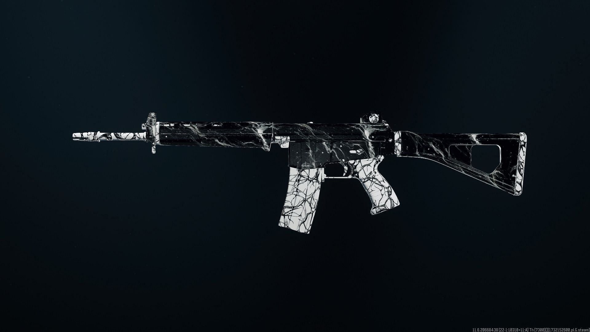 Idle view of the Abyss Mastery Camo in Warzone (Image via Activision)