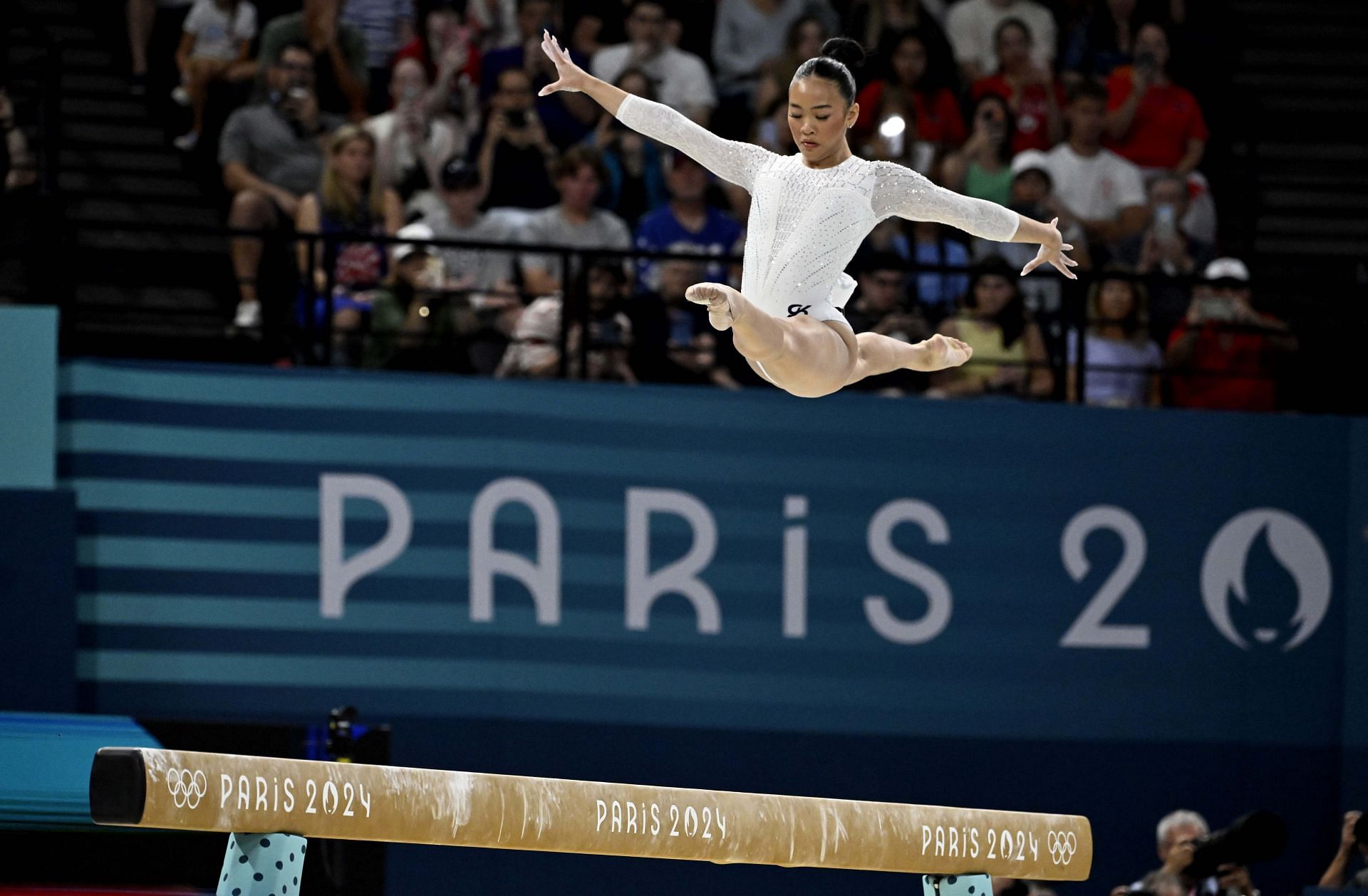 Suni Lee in action during the Paris Olympics (Image Source: Getty)