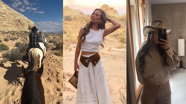 Lauren Kyle uploads mini vlog of her luxury resort Amangiri adventures