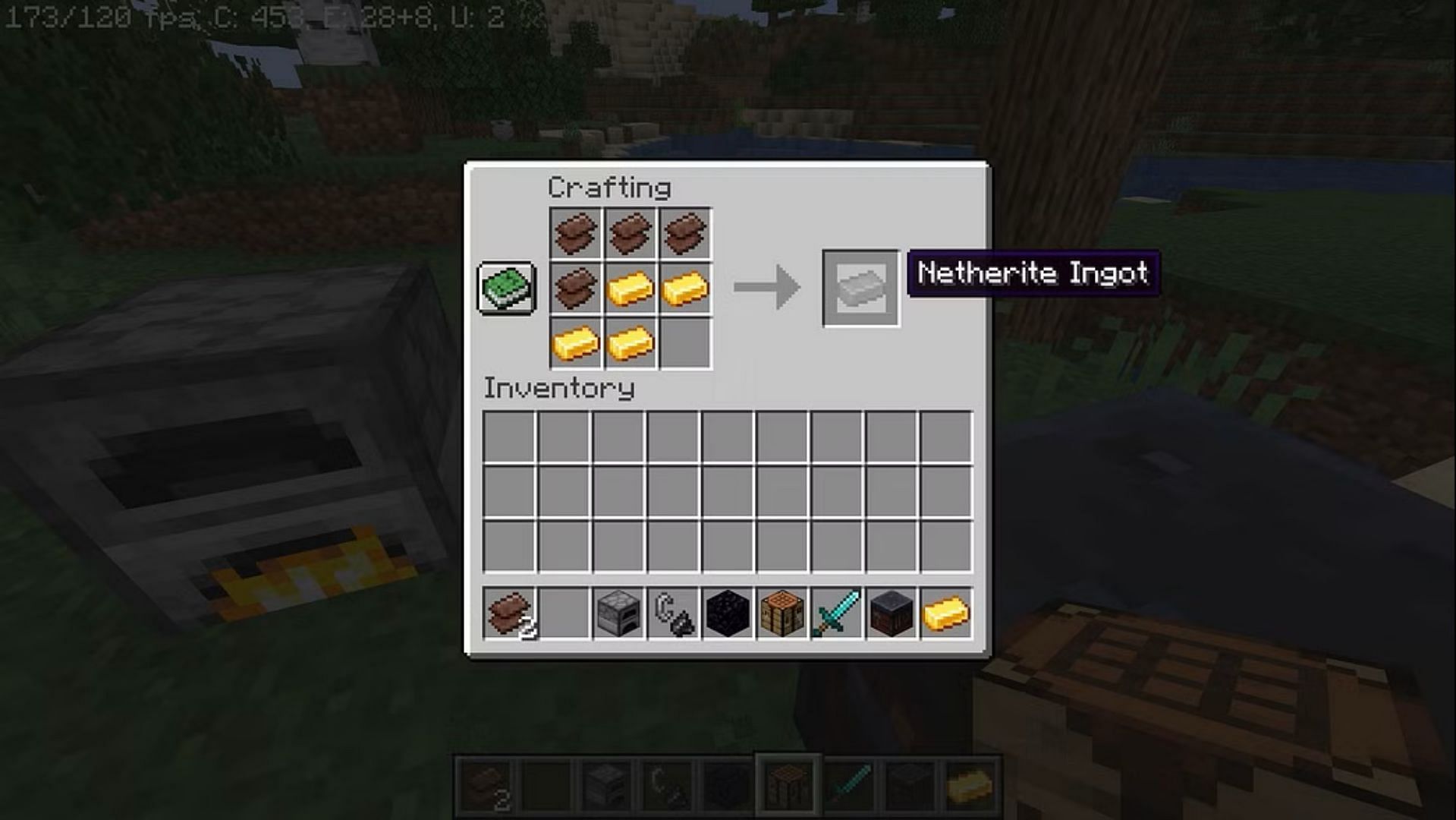 Gold ingots are essential in making netherite ingots (Image via Mojang Studios)