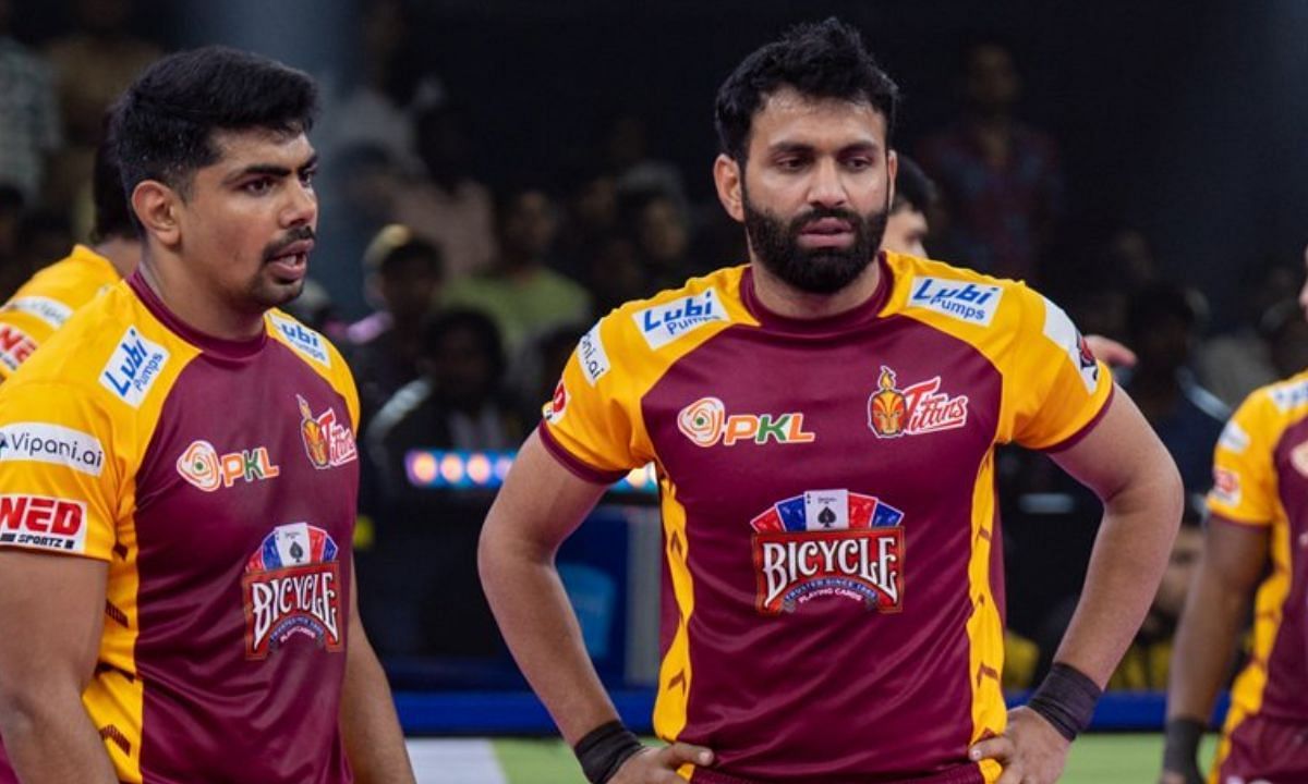 पवन सेहरावत और विजय मलिक (Photo Credit - @Telugu_Titans)