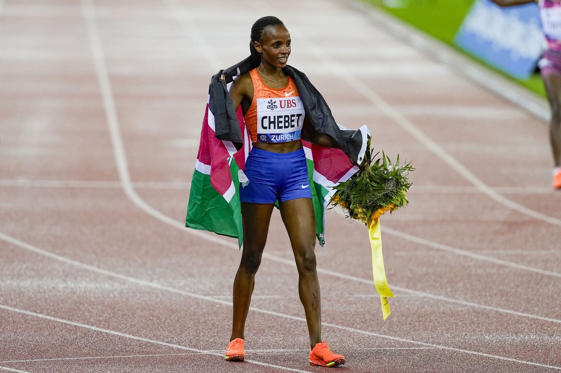 Beatrice Chebet at the Wanda Diamond League 2024 in Zurich, Switzerland | Getty Images