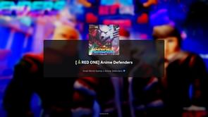 Anime Defenders Red One update 8 patch notes