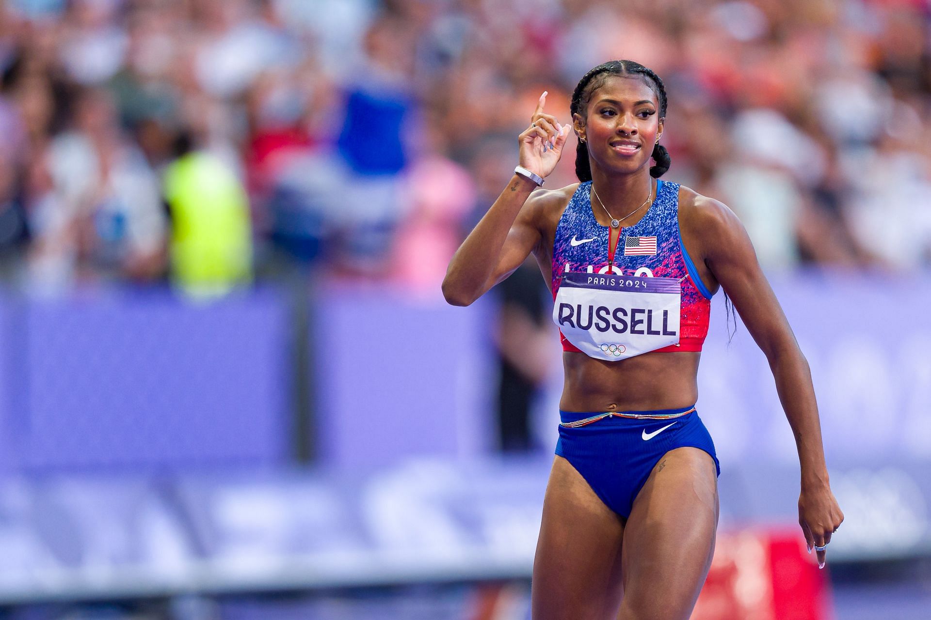 Masai Russell at the Olympic Games Paris 2024: (Source: Getty)