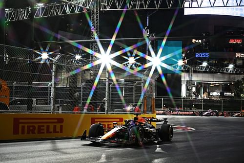 Max Verstappen of the Netherlands driving the (1) Oracle Red Bull Racing RB20 - Source: Getty