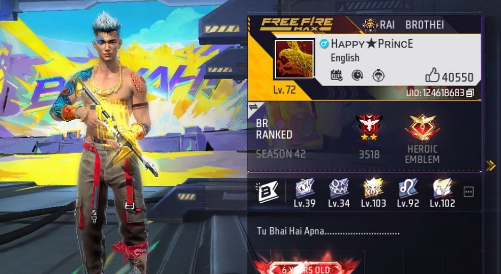 Free Fire MAX ID (Image via Garena/Screenshot)