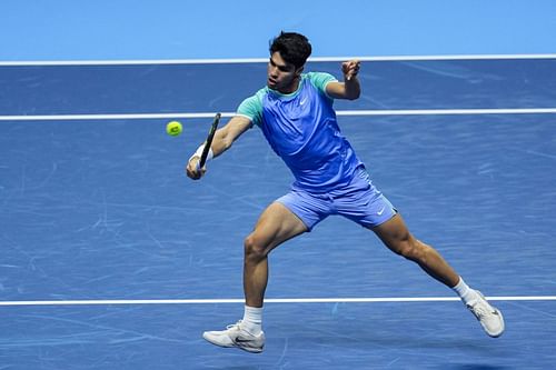 Carlos Alcaraz at the Nitto ATP Finals 2024 (Image: Getty)