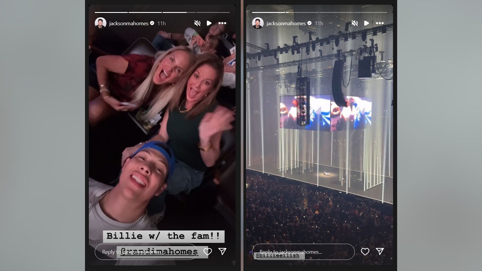 Patrick Mahomes&#039; mom Randi enjoys Billie Eilish concert with &#039;favorite son&#039; Jackson (Credits: @jacksonmahomes Instagram)