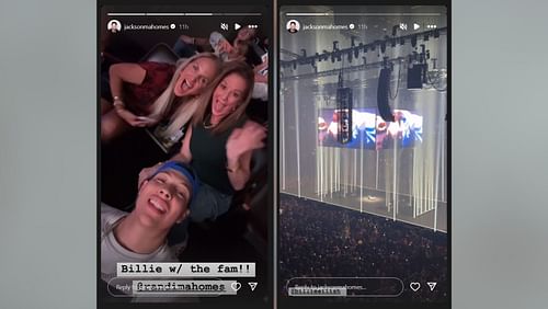 Patrick Mahomes' mom Randi enjoys Billie Eilish concert with 'favorite son' Jackson (Credits: @jacksonmahomes Instagram)