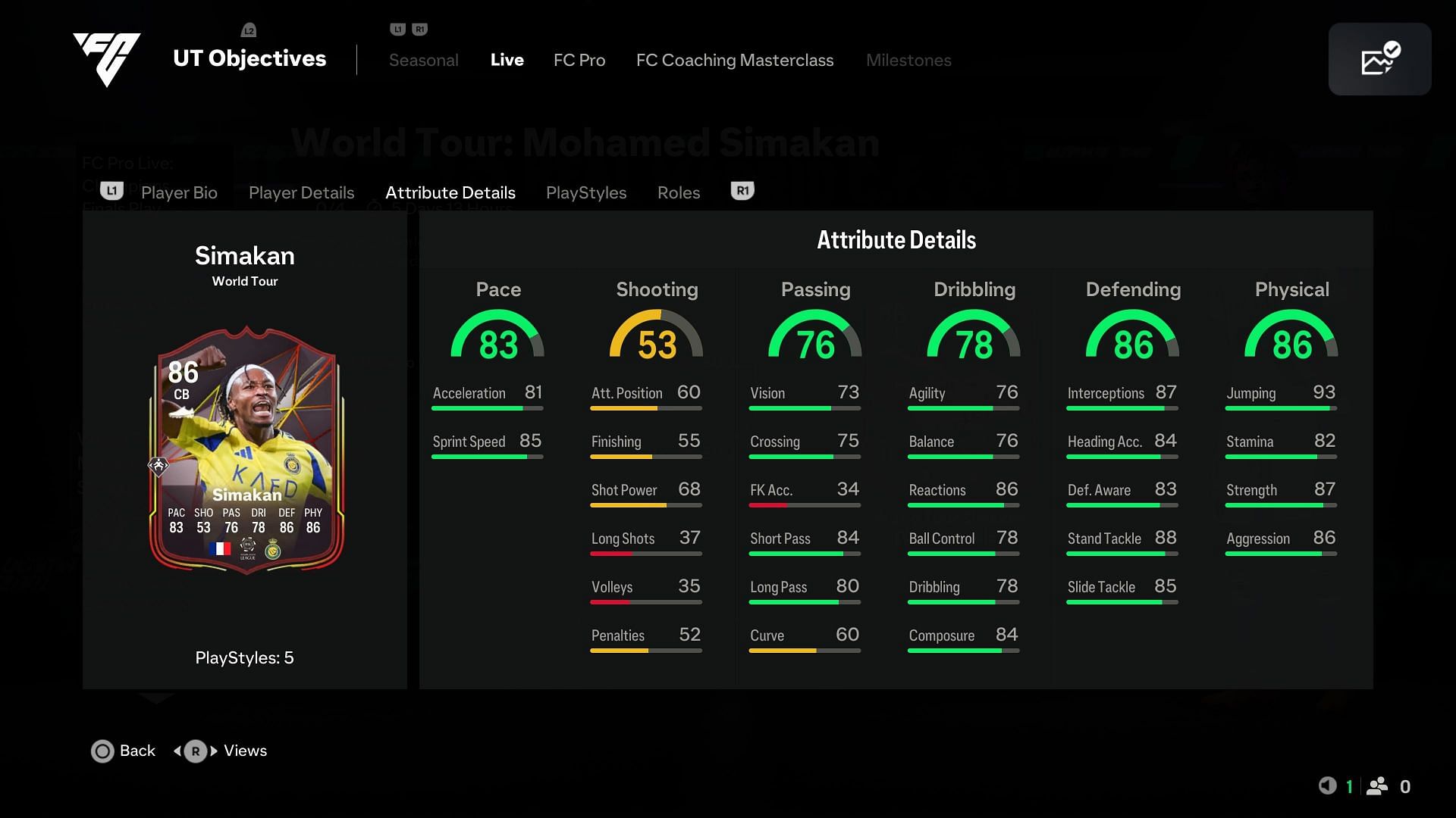 The card has amazing stats (Image via EA Sports)