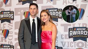 Denny Hamlin's fiancée drops four-word reaction to Amanda Wallace's family photo with newborn