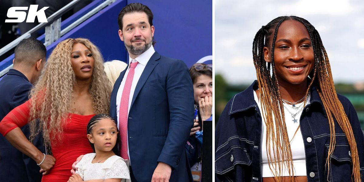 Serena Williams and family (L) and Coco Gauff (R) (Image source: Getty)