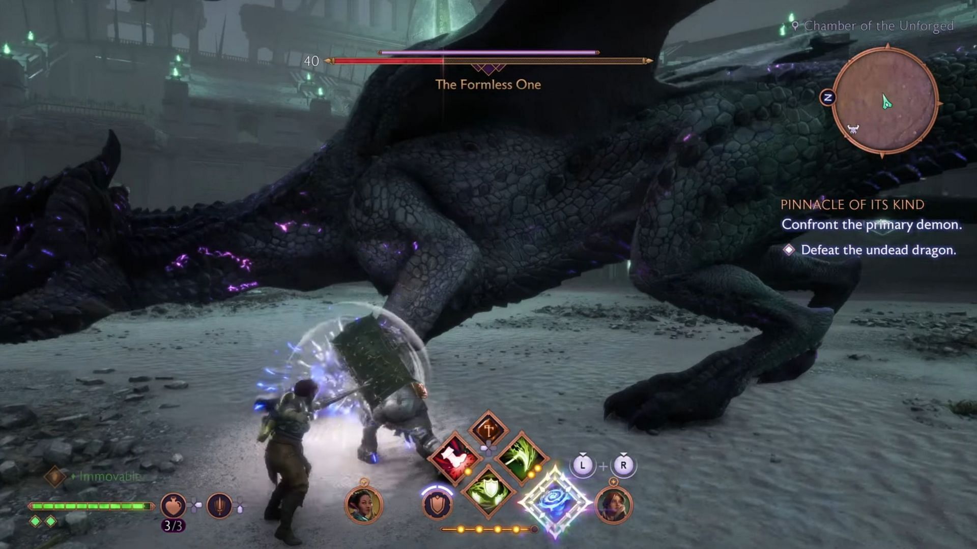 The Formless One will be inside a dragon during this battle. (Image via YouTube/@Trophygamers || Electronic Arts)