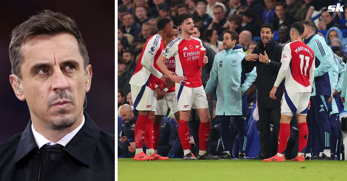 Gary Neville (left) and Arsenal