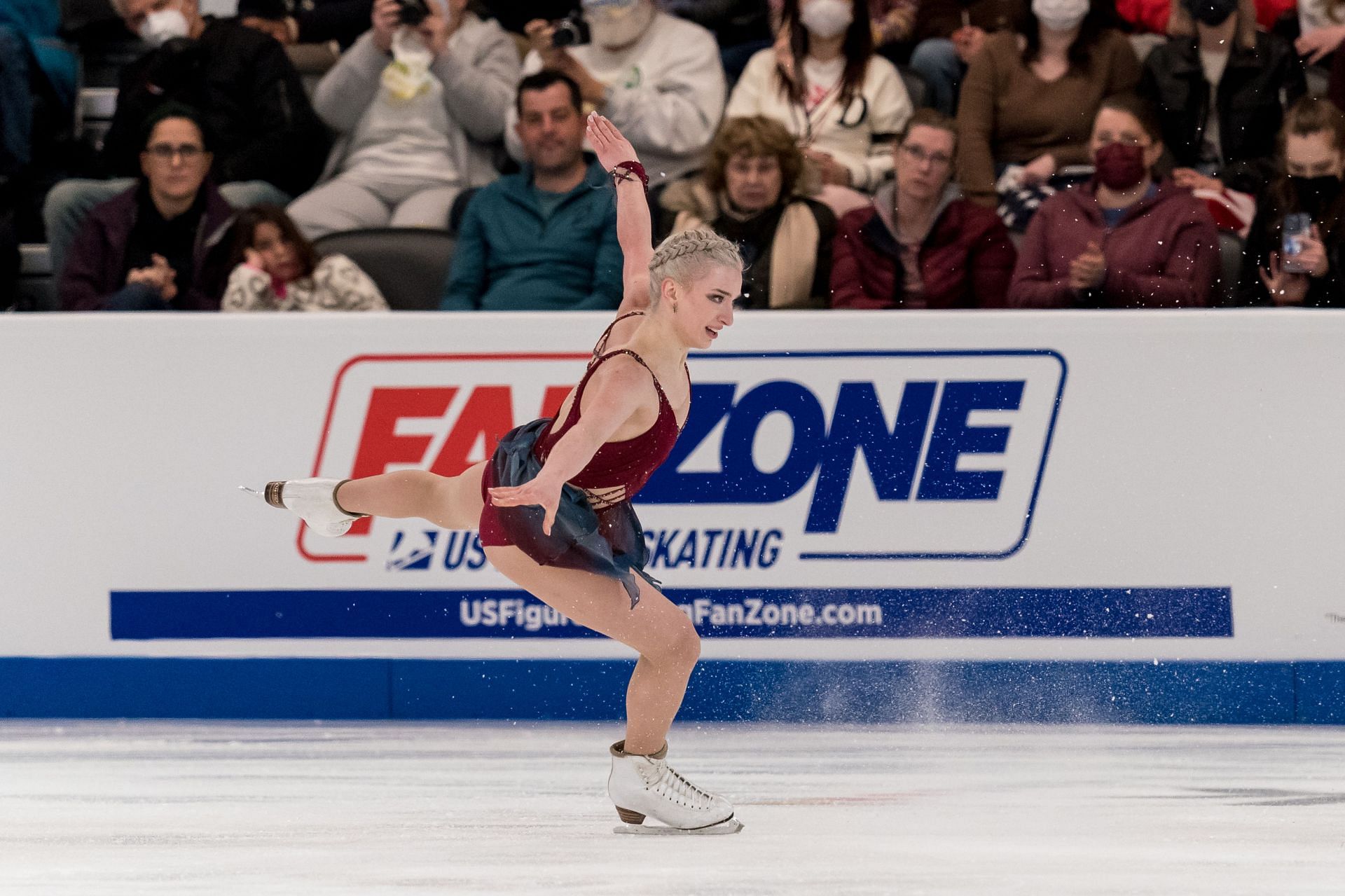 Amber Glenn during the ISU Grand Prix 2022 at the Albright Performance Center (Image via Getty Images)