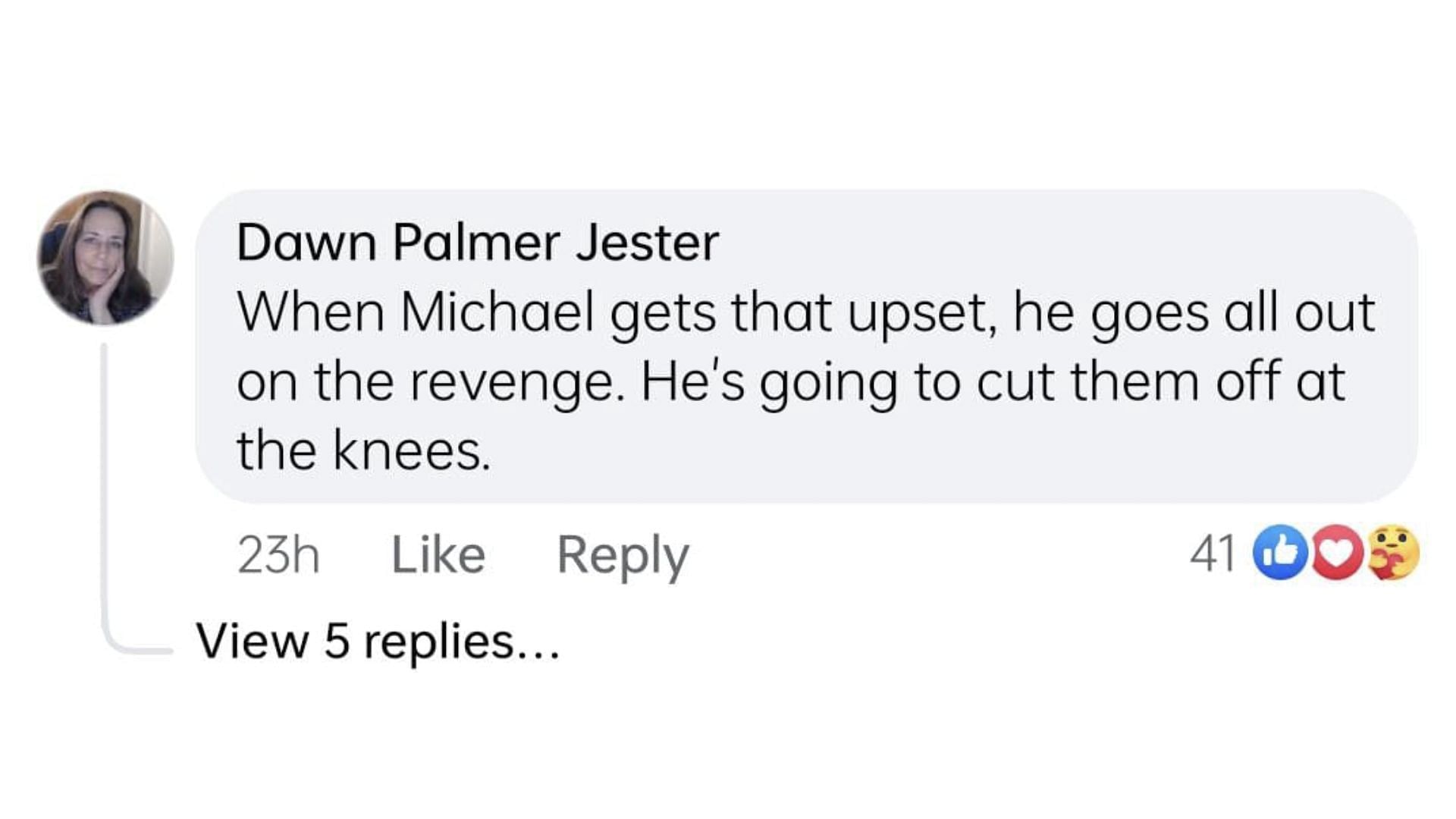 Screenshot of the comment (Image via Facebook / General Hospital)